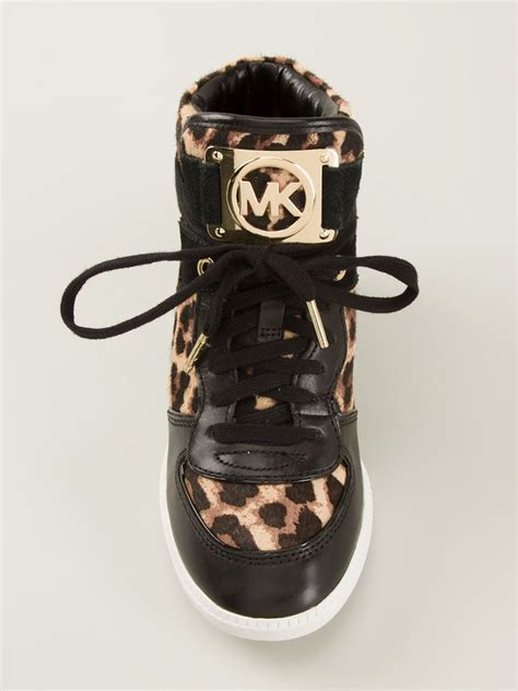 michael kors leopard print booties|michael kors leopard print sneakers.